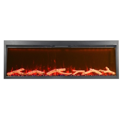 760mm LED Tech Built-in Electric Fireplace Three Edge Black Frame Top Air-Outlet